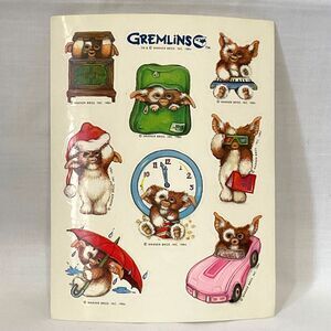 Vintage Stickers Hallmark Sticker Sheet 80s Gremlins 1984 Gizmo Warner Bros